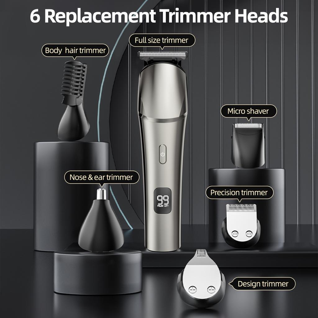 Electric Barber And Beard Trimmer For Men - 11 In 1 Men's Grooming Kit With Hair Clippers, Electric Razor, Shavers For Mustache, Face Gifts For Men