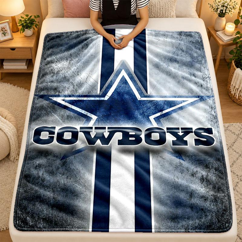 Flannel BlanketDallas Cowboys Warm Soft Throw Blanket for Indoor Sofa Bed Living Room Use