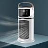 Мини-вентилятор для стола с подсветкой LED, персональный кондиционер с функцией увлажнения и таймером, подходит для