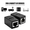 1 шт. Разъем RJ45 Соединитель Удлинитель Ethernet-кабеля Адаптер Гнездовой соединитель Большое расстояние Домашняя сеть Компьютерные аксессуары