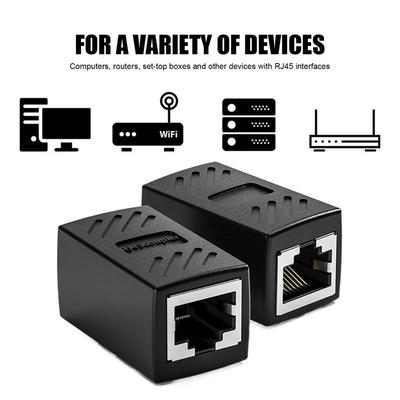 1 шт. Разъем RJ45 Соединитель Удлинитель Ethernet-кабеля Адаптер Гнездовой соединитель Большое расстояние Домашняя сеть Компьютерные аксессуары