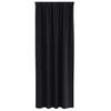 Black Blackout Curtains with Rings 2 pcs 245 x 140 cm