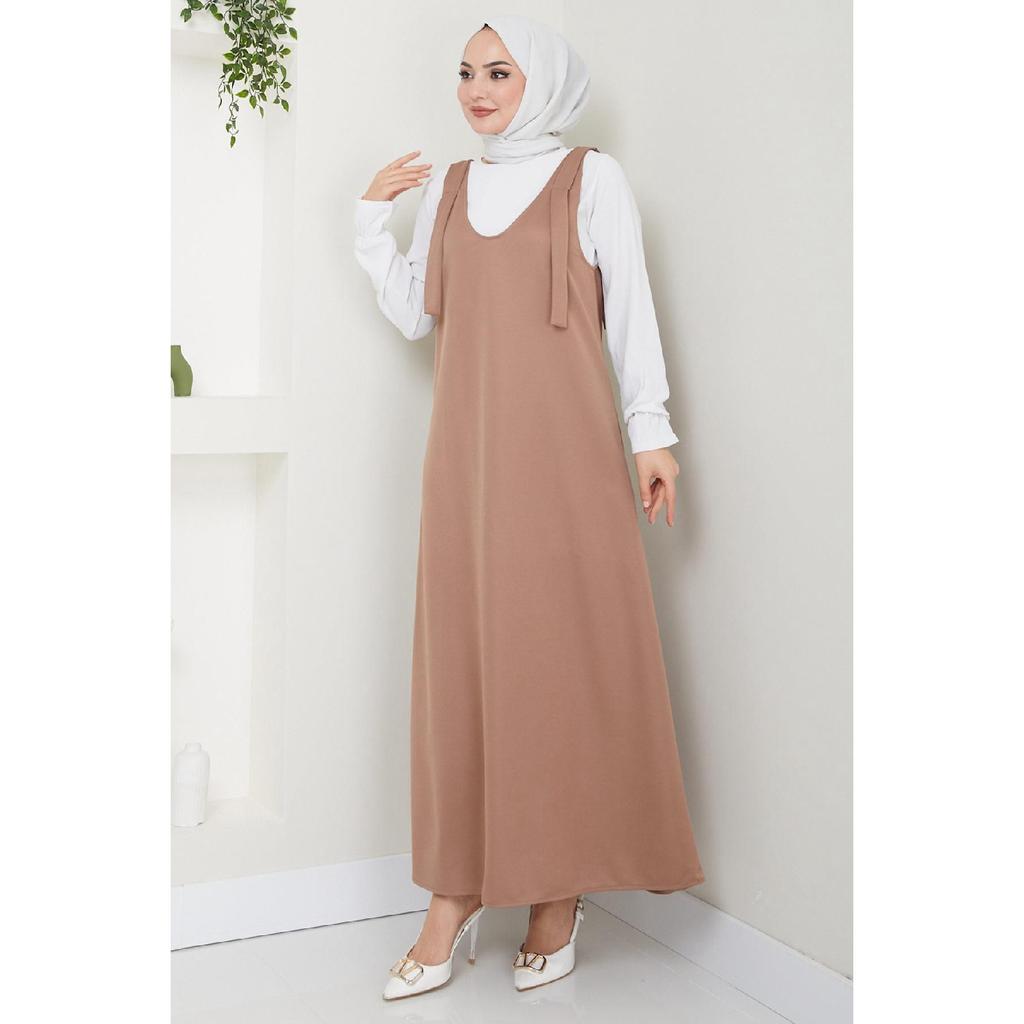 Вязаное платье без рукавов Nehir, черное Hm2389