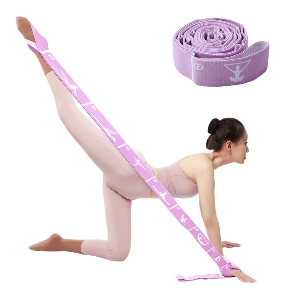 Nylon Yoga Pilates Resistance Band Segmented Markings Fitness Exercise Pull Strap Exercise