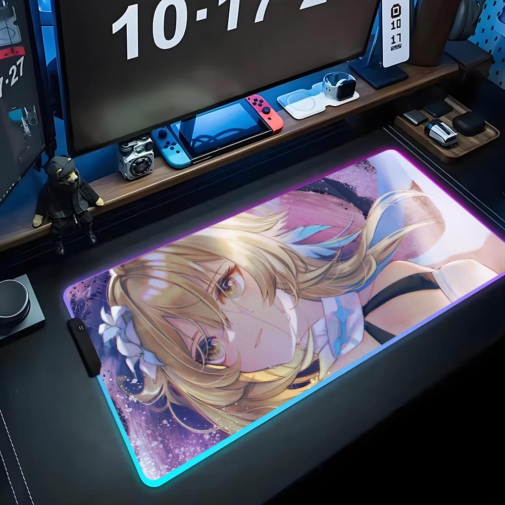 Lumine Игровой коврик для мыши RGB Большой светодиодный коврик для стола ПК Светящийся коврик для мыши Большие коврики для клавиатуры Настольный ковер с подсветкой
