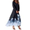 Женские летние платья Повседневные платья макси с длинным рукавом Милые платья макси с цветочным принтом Платья для гостей на свадьбу Легкие платья