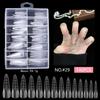 Eagle'S Talon 120/140 Pcs Short Curved Stiletto False Nail Tips Clear Soft Fake Nails Extensions For Diy Nail Salon Manicure