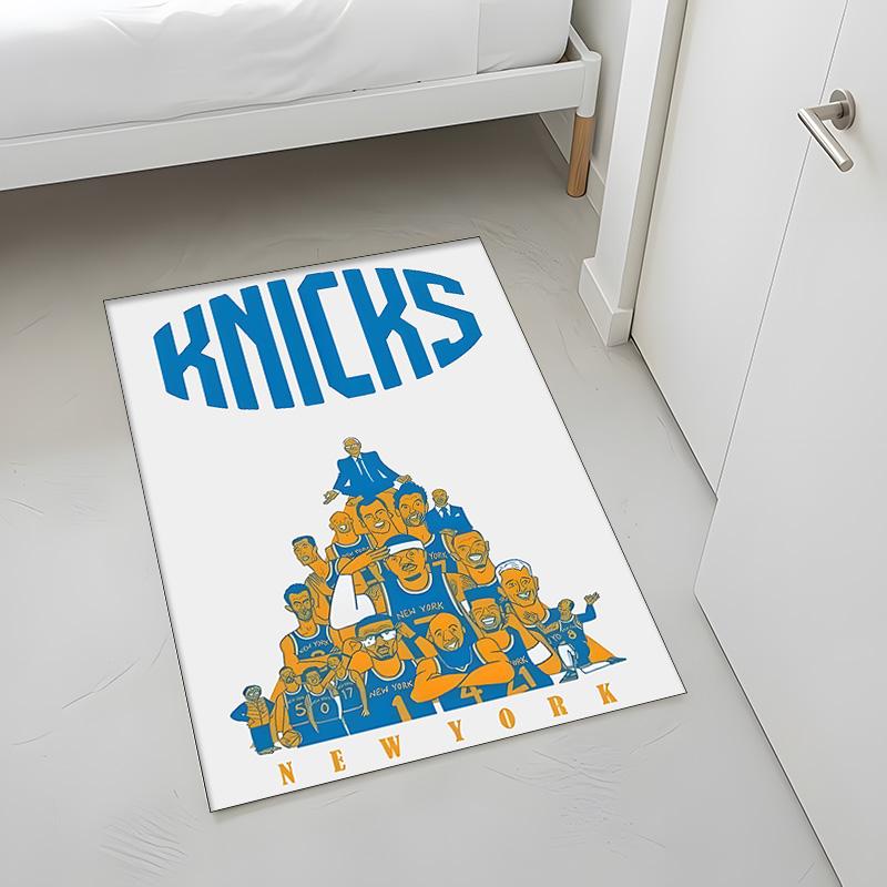 New York Knicks (1) Rug Suitable For Living Rooms Bedrooms Computer Rooms Dining Areas And Placement Under Tables And Chairs Also An Ideal Choice For
