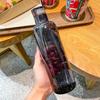 500ml Portable Water Bottle Heat Resistant Sealed Leak Proof Glass Bottle with Time Scale Student Outdoor Exquisite Water Cup