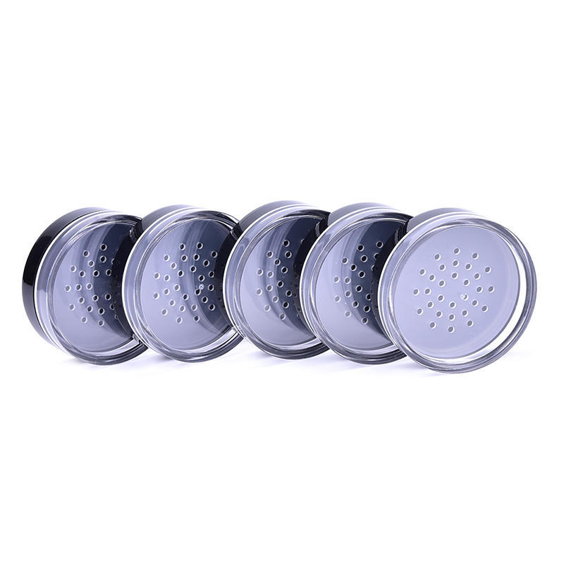 Empty Refillable Cosmetic Jar Pot Loose Face Powder Sifter Case Powder Box