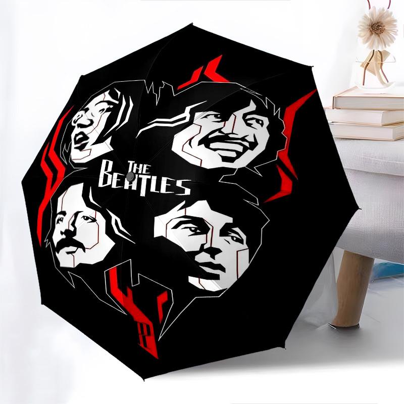 1 шт. Зонт The Beatles с автоматическим открытием/закрытием, ветрозащитный купол, кнопка автоматического открытия/закрытия 10241