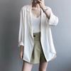 Fashion Loose Long Sleeve Women Suit Collar Shirt Spring and Summer Thin Casual Office Sunscreen Blouses Female Elegant Solid Color Jacket Clothing