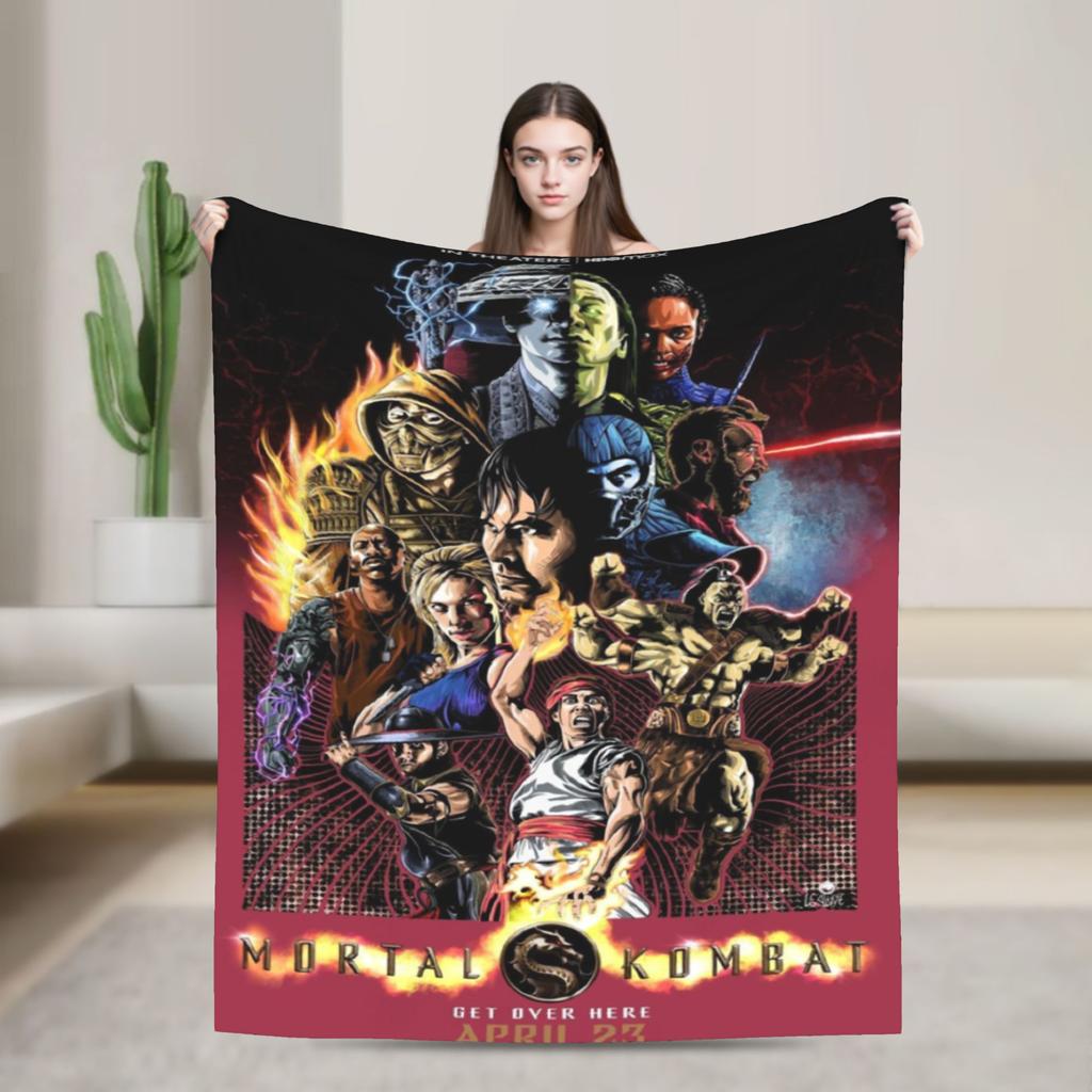 SubZero Mortal Kombat Knitted Blankets Plush Throw Blanket Bed Sofa Personalised UltraSoft Warm Bedspreads
