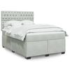 Maison Exclusive - Sommier à lattes de lit et matelas Gris clair 140x190cm Velours