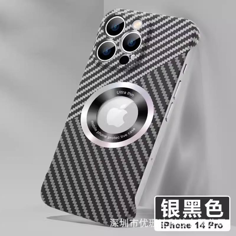 Применимый iPhone11promax безрамочный чехол для мобильного телефона с магнитом и узором из углеродного волокна Apple 11 лупа 11 чехол