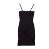 Women's Black Floral Slip Dress with Thin Straps