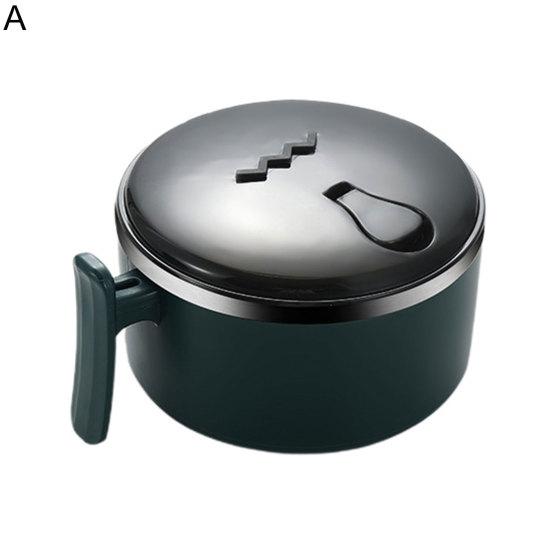 1000ML Noodle Bowl Food-grade Portable Anti-leak Stainless Steel School Dorm Student Ramen Noodles Bowl