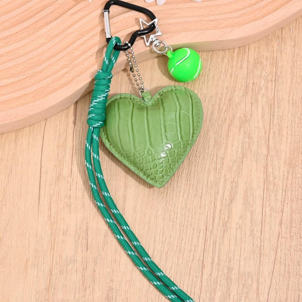 Basketball Leather Heart Keychain PU Love Football Bag Charm Children Girl