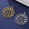 Dawapara Кулон Фазы Луны Пентаграмма Созвездия Викканский Языческий Магический Амулет Шармы из Нержавеющей Стали для Изготовления Украшений