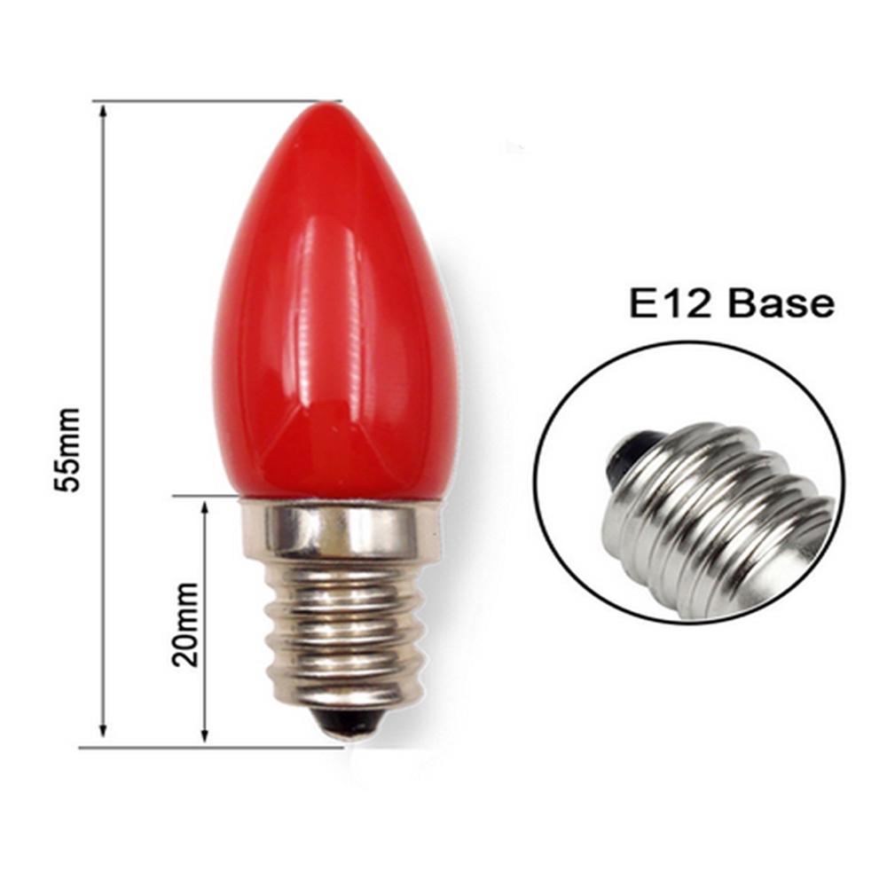 E12 Light-emitting Diode Candle Bulb 1.5W Red Glass Cover Red Lighting Bulb Buddha Red Lotus God Lamp 4Light-emitting Diodes SMD2835 Light 220V