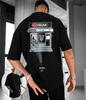 2026 New Unisexs Loosefitting Shortsleeved Tshirt Casual Street Style Loose Fit Front And Back Letter Print Cotton Tshirt