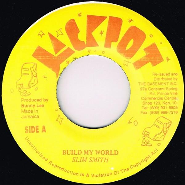 7-дюймовая пластинка SLIM SMITH Build My World Give Me Somemore NONE Jackpot Ямайка Регги Ска Даб Б/у