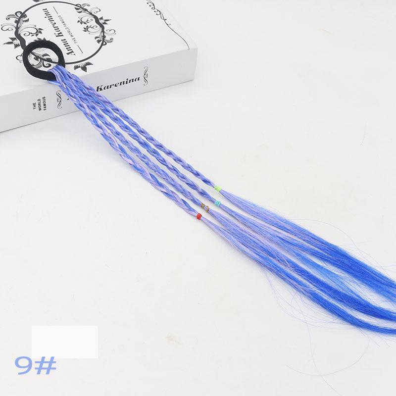 Красочные градиентные плетеные аксессуары для волос для маленьких девочек - ручная работа, плетеные кольца для волос и парики