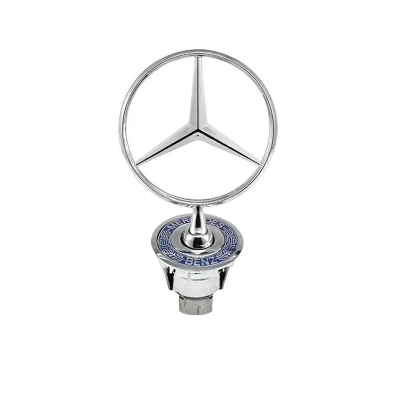 Автомобильная наклейка Новая 2025 Для Mercedes Benz 3D Металлическая эмблема-значок на капот автомобиля для Mercedes Benz W202 W203 W204 W205 W208 W2