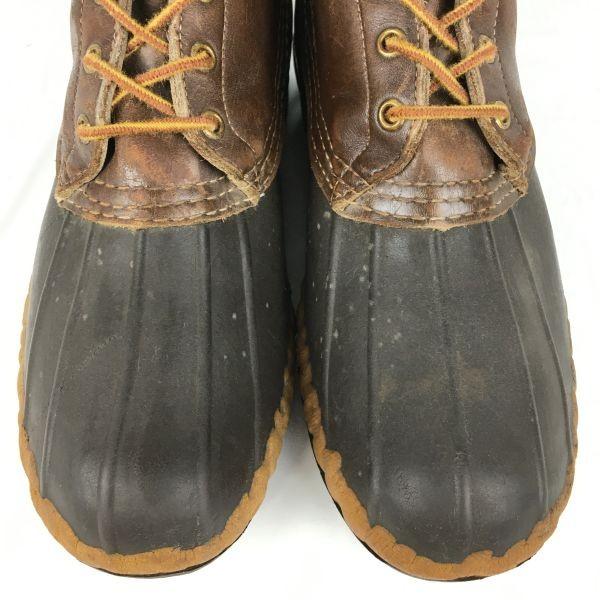 Винтажные короткие ботинки L.L.Bean 70-80-х годов, США, 26.5-27.5, коричневая кожаная обувь(ИСПОЛЬЗОВАЛ)