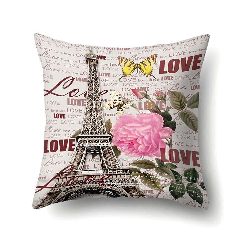 Полиэстеровая наволочка Автомобильная декорация Наволочка с ретро-принтом Чехол для поясничной подушки Чехол для подушки-башни Прикроватный чехол для подушки
