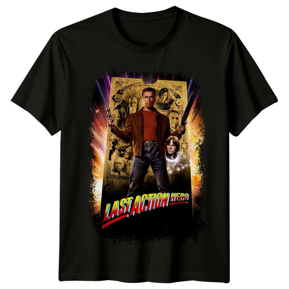 Last Action Hero (1993) Movie Poster Inspired T-Shirt Retro 90s Tee Unisex