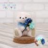 [Petit Lou] Birthday Teddy Bear & Mini Bouquet, Flower Glass Gift tete (September)