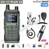 Baofeng UV 17 Walkie Talkie UV 17 PLUS V2 Tri-Band Two Way Radio Type-C Charger 999CH FM Wireless Copy Frequency UV 17 Pro V1 V2