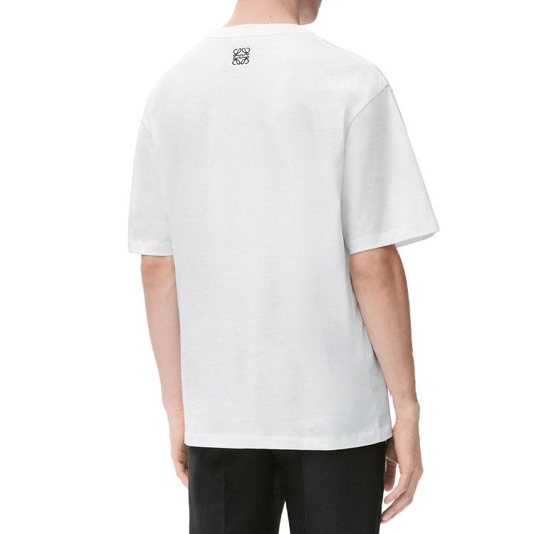LOEWE T Shirts Men's White Crew Neck Moderate Straight Fit H526Y22XCE-2100