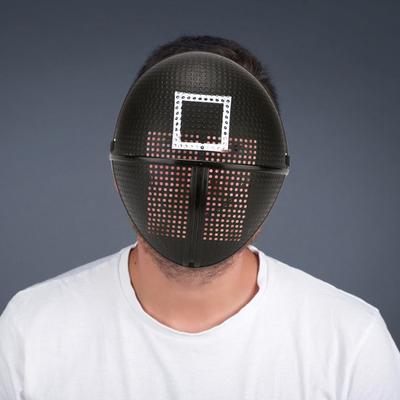 Маска для косплея с геометрическим узором, полнолицевая маска с сетчатыми регулируемыми ремнями, один размер, взрослая маска для костюмированных вечеринок, косплей