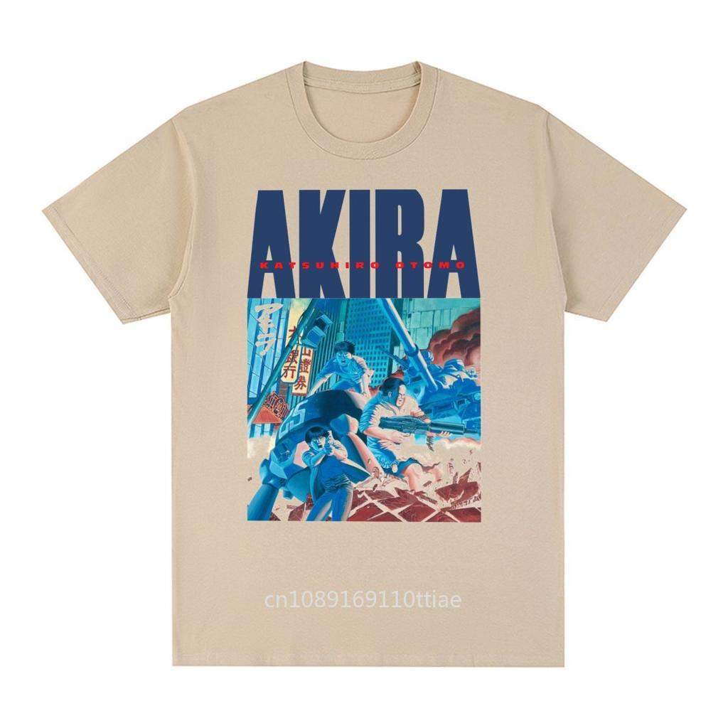 Akira Vintage T-shirt 1988 Natural Otomo Katsuhiro Manga Tokyo Cotton T Shirt New Tee Tshirt Tops Unisex
