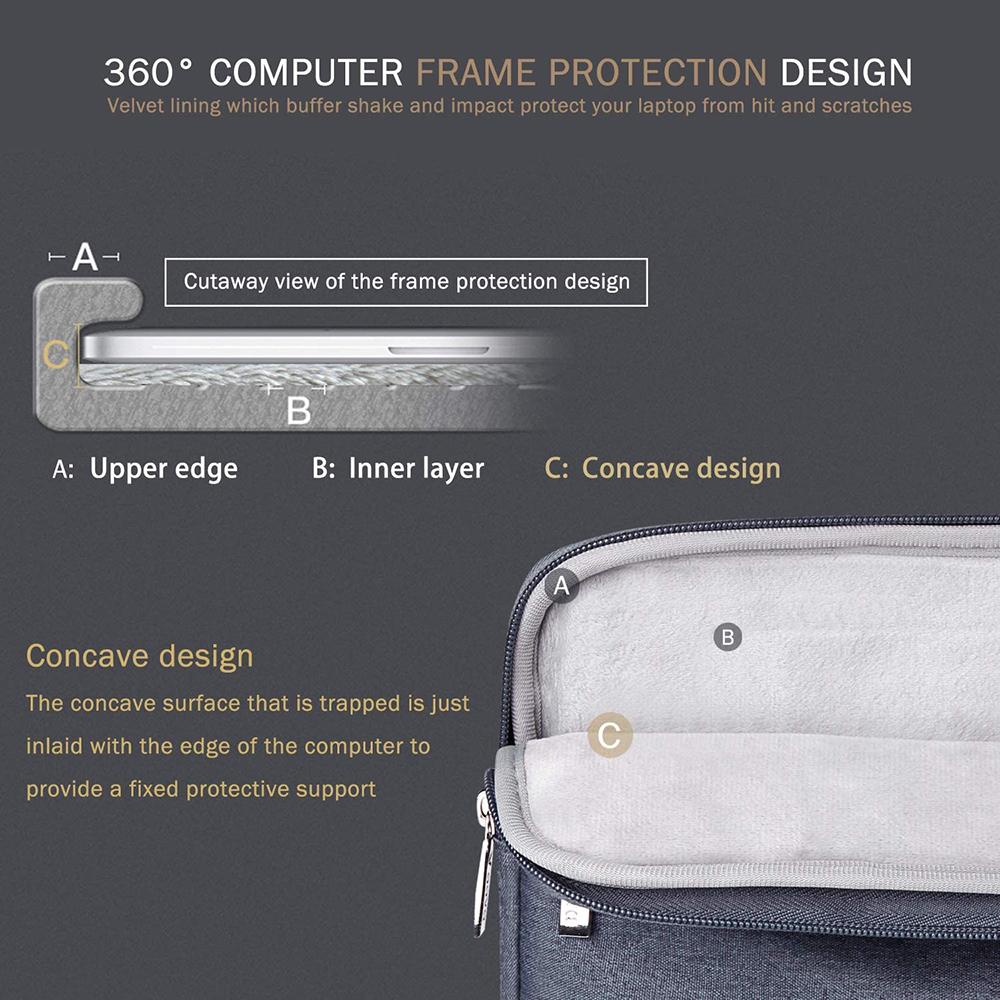 Laptop Sleeve Handbag Case for ASUS 13 14 15 16 Inch Waterproof Zipper Portable Notebook Cover for ASUS 13-16' Range Laptop Bag