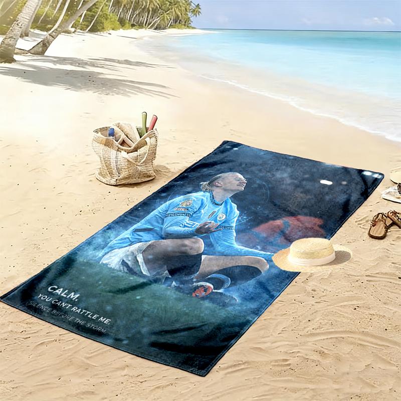 1pc Erling Haaland Beach Towel, Soft Beach Towel Suitable for Beach Swimming, Outdoor Camping and Traveling