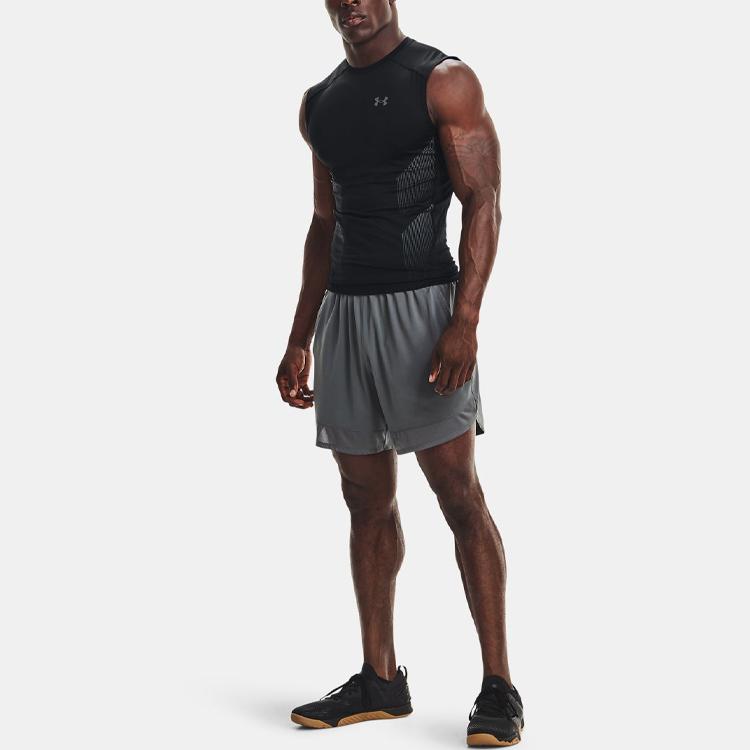 Under Armour Тренировочный топ без рукавов с логотипом, мужские топы, черный 1362451-001