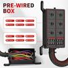 12V Fuse Relay Box 6 Way Relay Fuse Box Pre-Wired Waterproof Relays Box with 6 Relays and 12 ATC/ATO Fuses Relay Panel