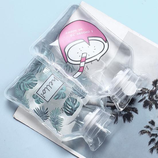 Прозрачный ПВХ мешок для горячей воды с мультяшным узором, герметичный, горячий и холодный компресс, облегчение боли, зимний грелка для рук, ног, бутылка, теплый подарок