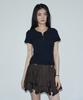 SIS A Button Henley Neck Half T-Shirt [Black]
