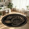 Mandala Ornament (324) Theme Round Crystal Velvet Rug Custom Name Text Personalized Floor Mat Home Decor Non Slip Crystal Carpet
