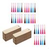36Pcs Wood Blank Bookmarks Set with Holes and Colorful Tassels Hanging Tags Book Marker