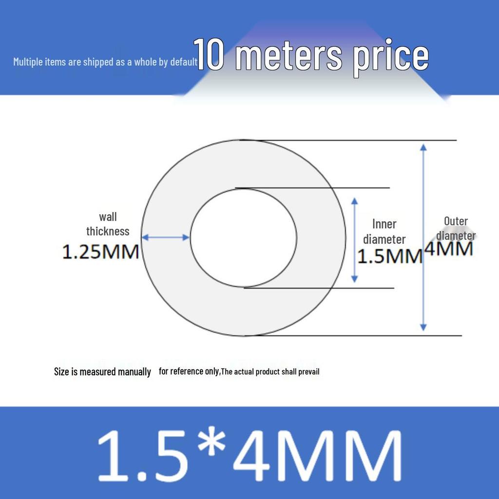 Маленькая высокотемпературная пищевая силиконовая трубка - Внутренний диаметр 0,3-1