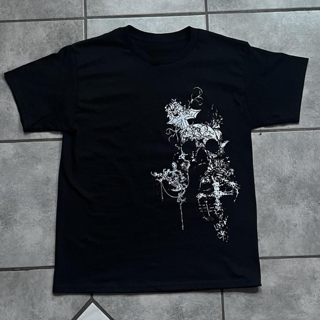 Classic Y2k Gothic Style High Street TShirt Print Oversized T Shirt Harajuku Round Neck Cotton Tops 2026 Summer Unisex Unisex Tops