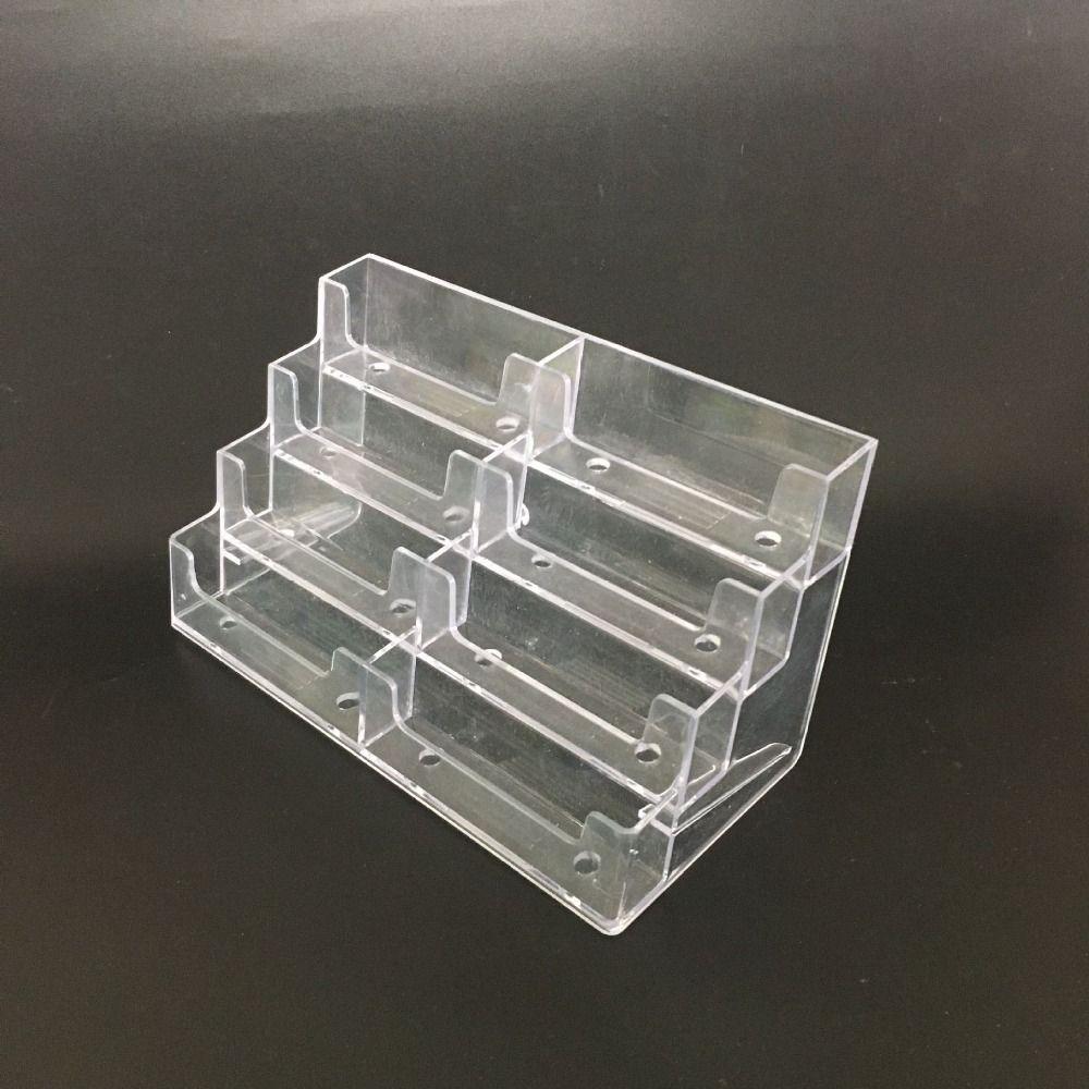 Transparent Business Card Box Display Holder Business Card Storage Box Organization Stand