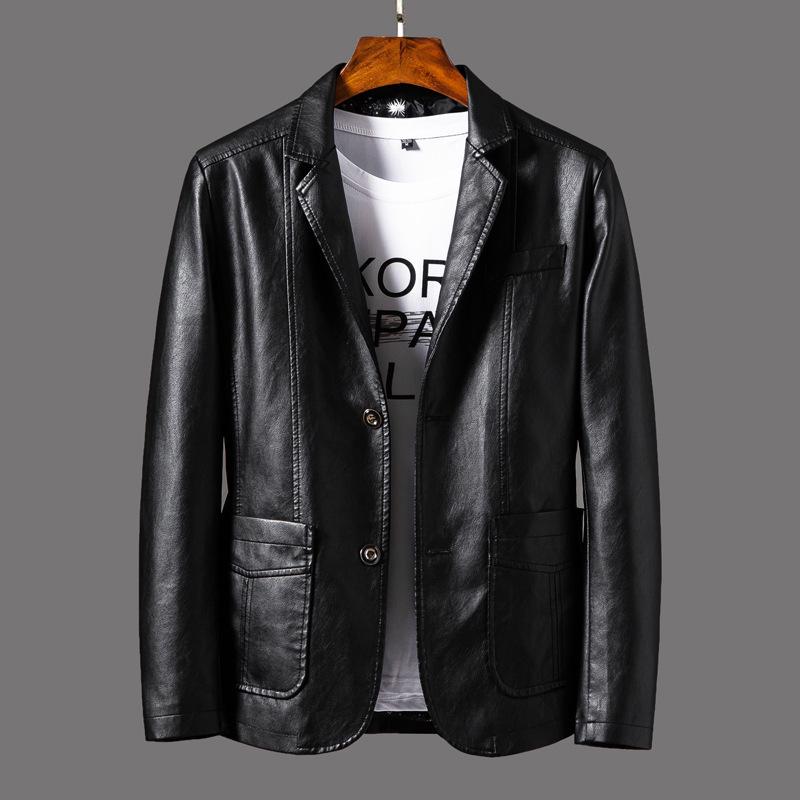 New Coats for Spring and Autumn, Men's Warm Leather Jackets, Casual and Popular Men's Pu Leather Jackets and Leather Suits