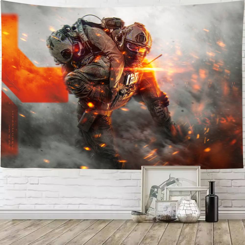 New FPS Gaming Battlefield 6 Cool Tapestry Background Hanging Cloth Bedroom Tapestry Room Decor Aesthetic Tapestry Wall Hanging