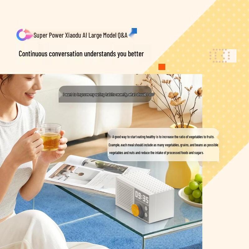 Умная колонка Xiaodu Набор с лунной лампой FUN Вилка CN (адаптер в комплекте) (Китайская версия)